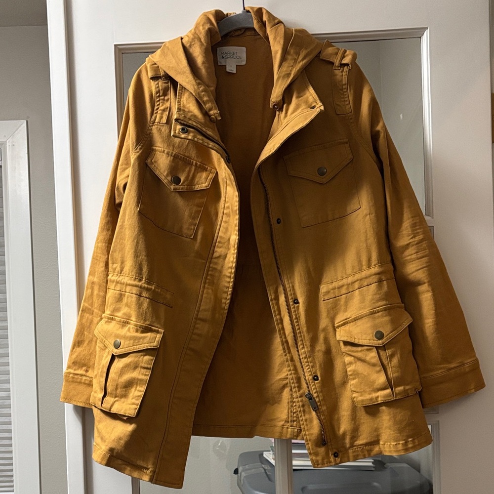 Market & Spruce Ochre Hooded Jacket